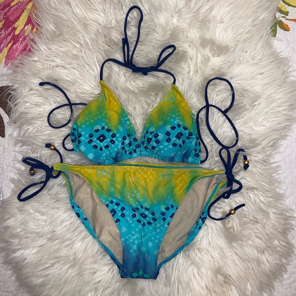 Hombre blue and green bikini